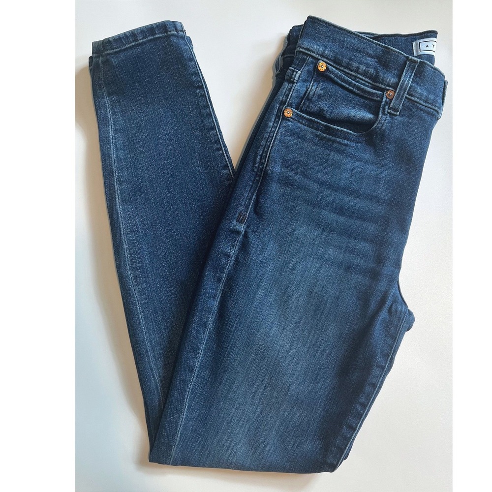 AYR Women's 28x28 The Chiller Skinny Jeans Sunrise Medium Wash Stretch